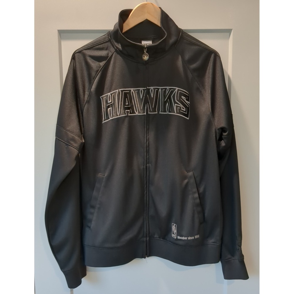 Atlanta Hawks Adidas Mens Black Member Since 1968 Zip Jacket Size Medium